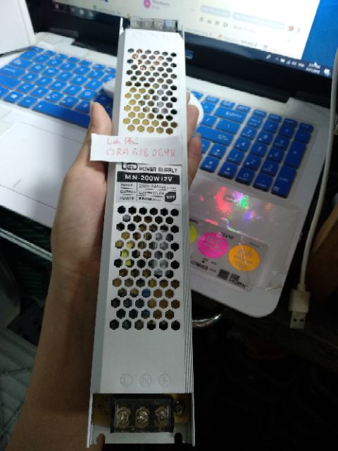 Nguồn tổ ong 12v 200w  mỏng loại tốt