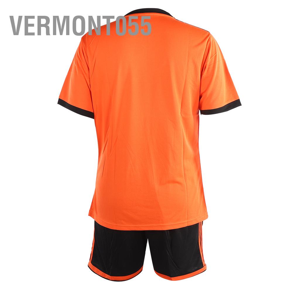 Vermont055 Summer Adult Man Competition Short Sleeve Group Uniform Football Suit Training Clothing