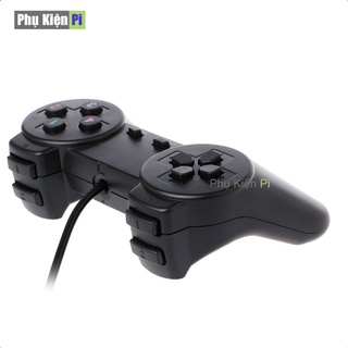 Tay cầm chơi game PS2, PS3, PS4 có dây chế độ rung, dây kết nối USB cho PC  Lairpodtop
