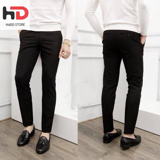 Quần âu nam HADO đẹp vải hàn quốc co giãn, quần tây đen xám mặc công sở cao cấp