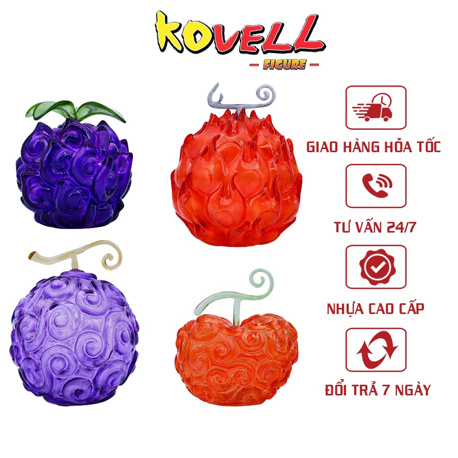 Mô hình One Piece 4 trái ác quỷ có LED RGB đẹp chính hãng, figure anime đồ chơi vua hải tặc mũ rơm giá rẻ - KOVELL