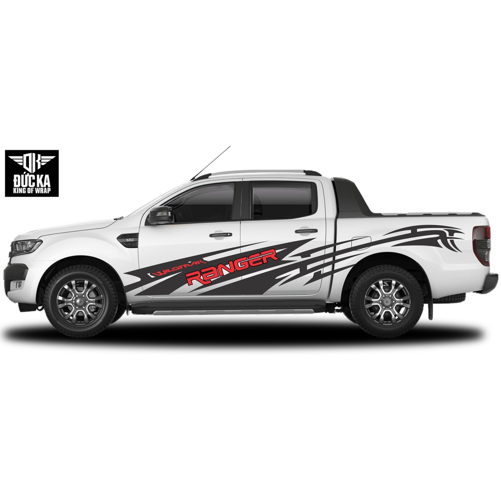 Tem sườn bán tải thể thao - Decal chính hãng cao cấp 3 lớp