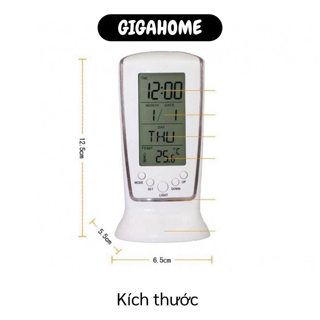 Đồng Hồ Báo Thức Điện Tử Đèn LedGIGAHOME Tích Hợp Chức Năng Lịch Và Nhiệt Kế Có Nhạc 4939