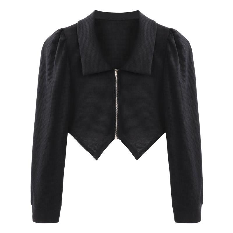 Áo Sơ Mi Tay Dài Phồng Cổ Bẻ Dáng Ôm Thời Trang Thu Đông Dành Cho Nữ