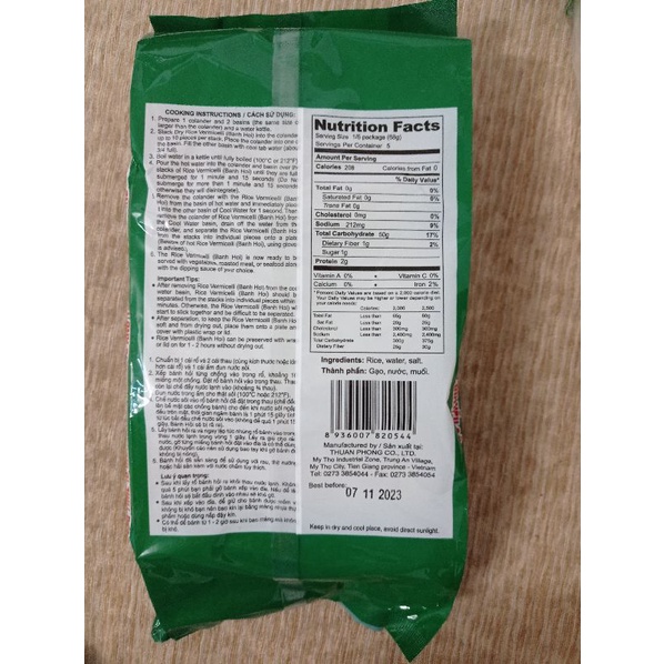 10 gói bánh hỏi Mỹ Tho loại A 340gr