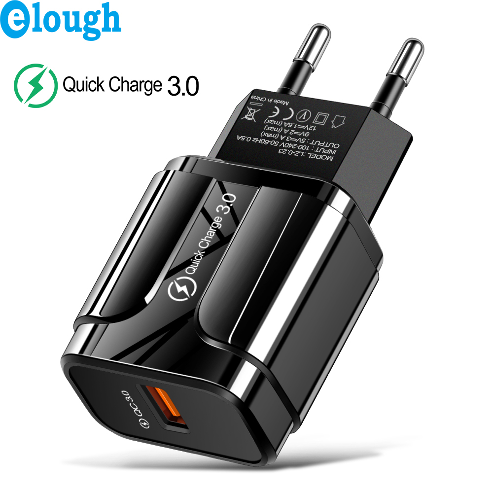 Củ Sạc Nhanh Elough Cho Iphone Hỗ Trợ Sạc Qc 3.0 Đầu Usb 3.0 3a Eu/ Us