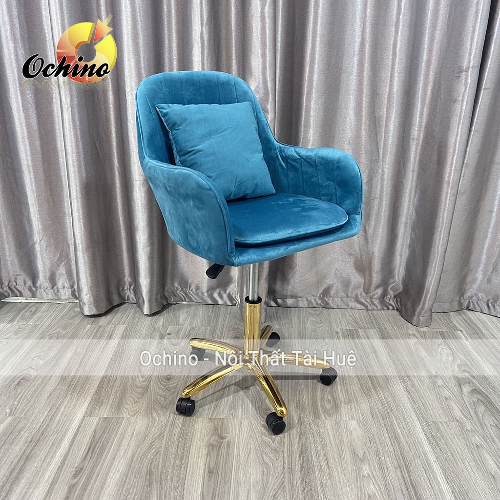 Ghế Xoay Văn Phòng, Ghế Trang Điểm Cá Nhân Mẫu Vân Sò Chân Vàng Sao Cao Cấp ( Có Sẵn)