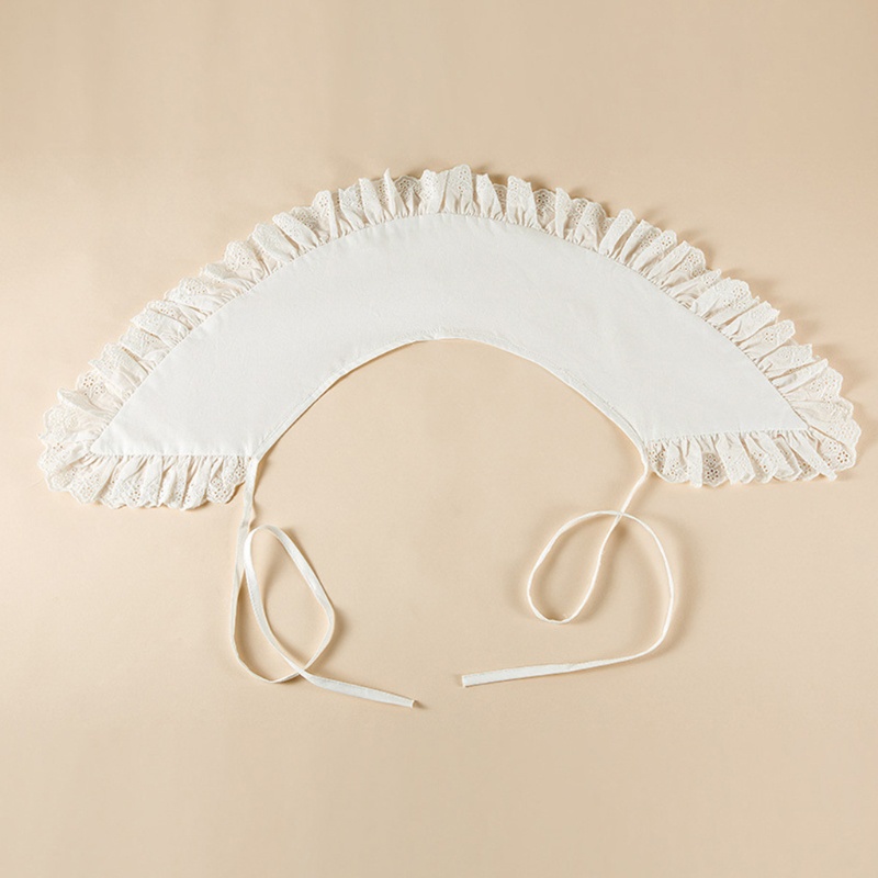 Yoioi Vòng Cổ Ren Hoa Rỗng Giả Bằng Cotton Phong Cách Hoàng Gia Cho Nữ Tria