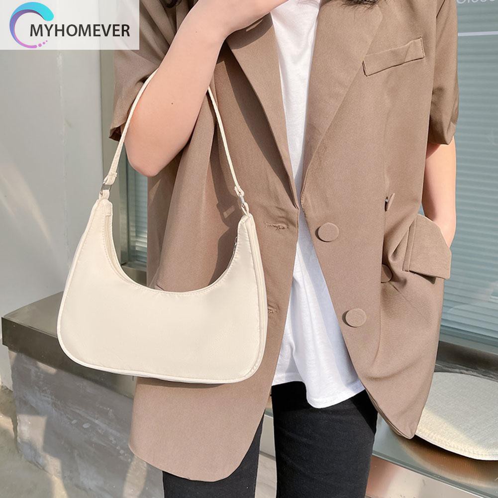 Túi đeo vai/kẹp dưới cánh tay màu trơn sành điệu cho nữ