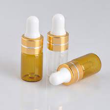 Lọ Chiết Serum ❤ Lọ Đựng Tinh Dầu Thủy Tinh Mỏng Bóp Giọt Vàng, Đen 2ml,3ml,5ml chiết mỹ phẩm, phụ kiện du lịch