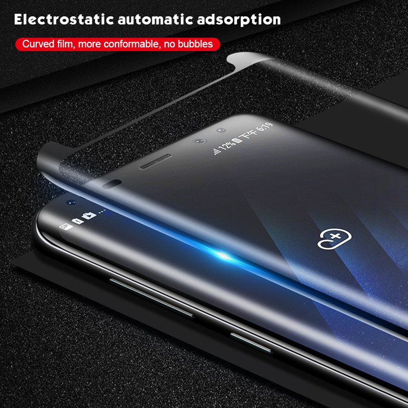 Set kính cường lực 3D kèm tấm film chuyên dụng cho Samsung Note 8 9 S8 S9 Plus và dụng cụ vệ sinh