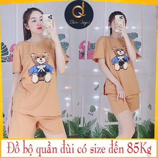[30-85kg]Đồ bộ mặc nhà đẹp kiểu nữ quần đùi tay ngắn - Vải thun co giãn tốt, mềm mại - Diễm Quỳnh