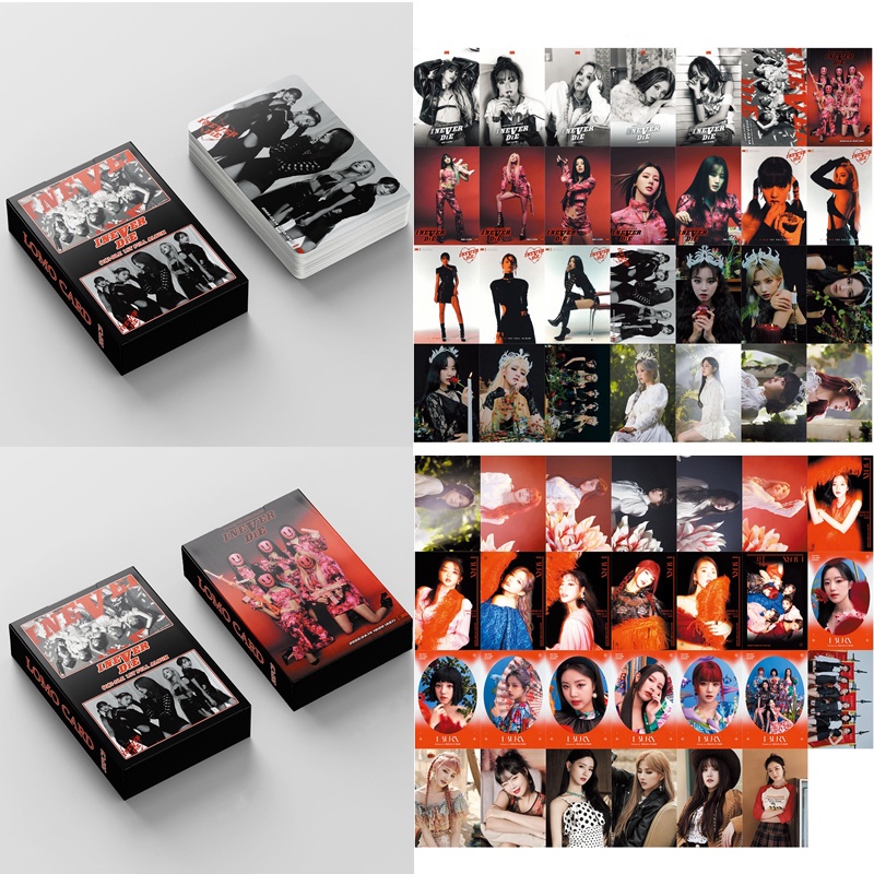 Hộp 55 Tấm Thẻ Ảnh LOMO In Chữ JUST ME I NEVER DIE 2022