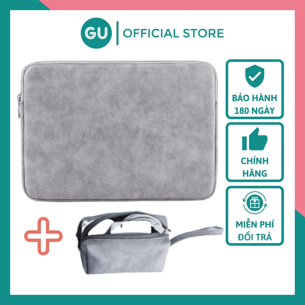 Túi Chống Sốc Macbook/Surface/Laptop, Cặp Da Đựng LapTop Thời Trang Chống Va Đập KhôngThấm Nước 13,14,16 Kèm Túi Nhỏ Rời