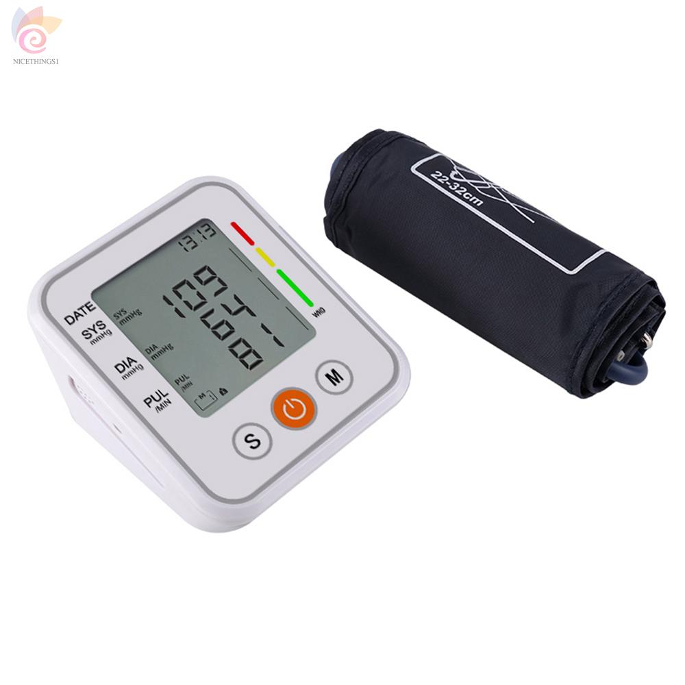 ET Blood Pressure Monitor Upper Arm Digital LCD Screen Electronic Sphygmomanometer Home Automatic Intelligent Arm-Cuff Sphygmomanometer Blood Pressure Meter