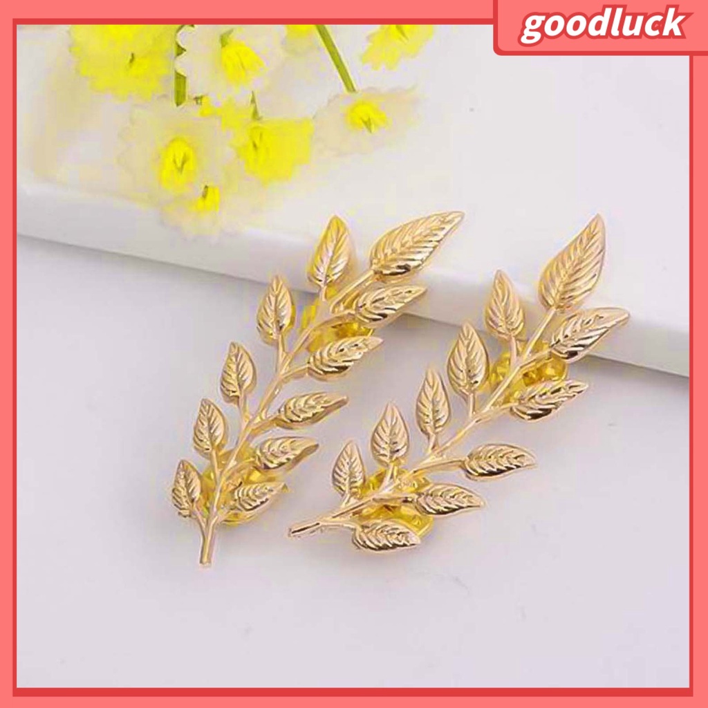 1 Cặp Trâm Cài Áo Hình Chiếc Lá Unisex