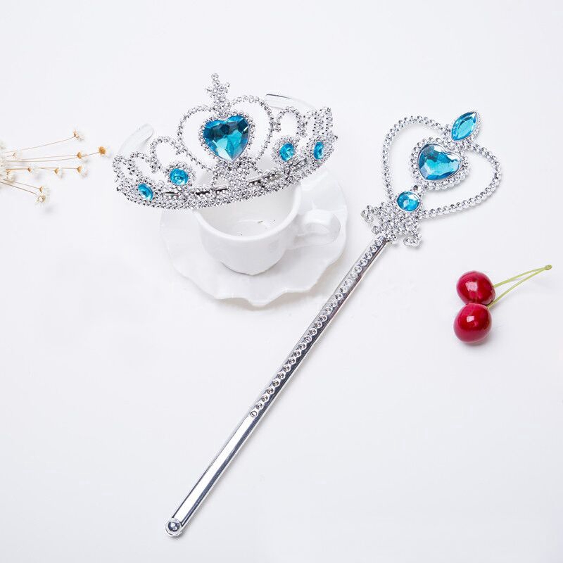Wfrv  Baby Girls Anna Elsa Accessories Crown and Wand