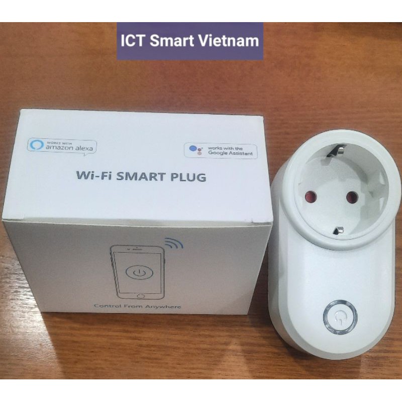 ( Giá rẻ) Ổ cắm Wifi Ewelink chuẩn EU 10A điều khiển từ xa app Tiếng Việt