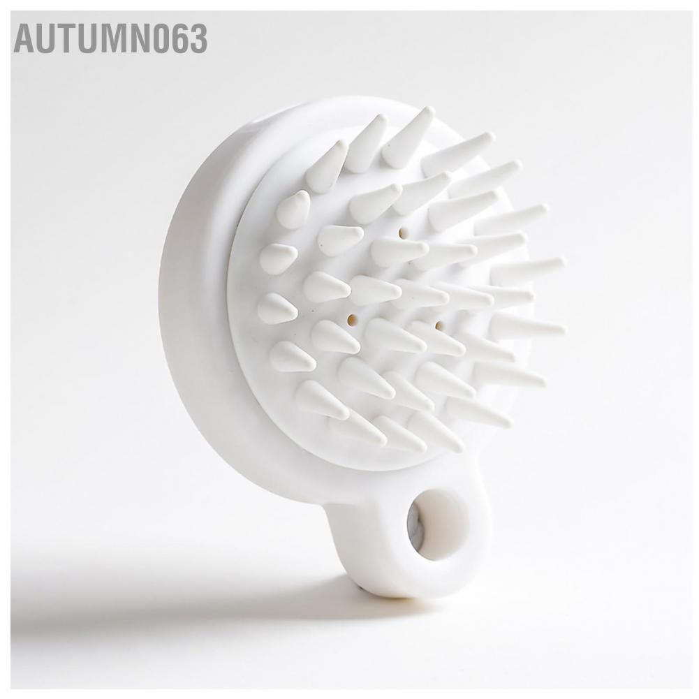 Autumn063 Hair Scalp Massager Silicone Shower Shampoo Brush Dụng cụ chà rửa da đầu làm sạch