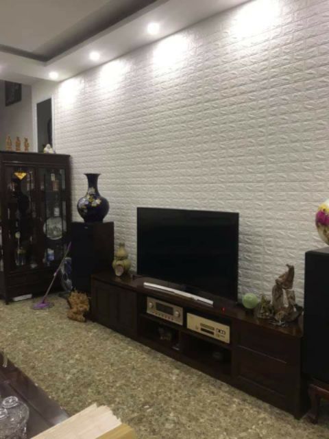 Xốp dán tường giả gạch 3d khổ lớn 70x77cm dày 3,5m hàng loại 1