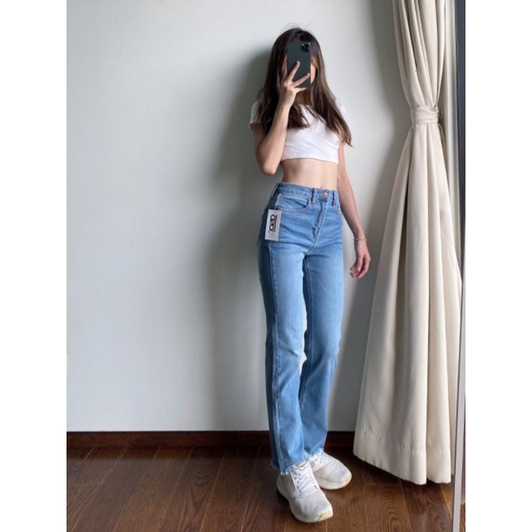 Quần  ống đứng tua lai