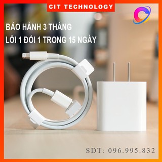 Bộ củ sạc + cáp sạc nhanh 18w chính hãng foxconn cổng type c to lightning bảo hành 3 tháng