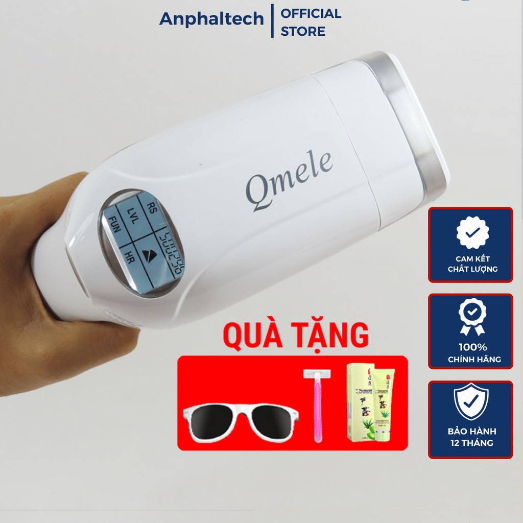 Máy Triệt Lông Vĩnh Viễn Mini Cầm Tay Tại Nhà QMELE, Công Nghệ Triệt Lông Bằng Xung Ánh Sáng IPL Tập Trung Cường Độ Cao