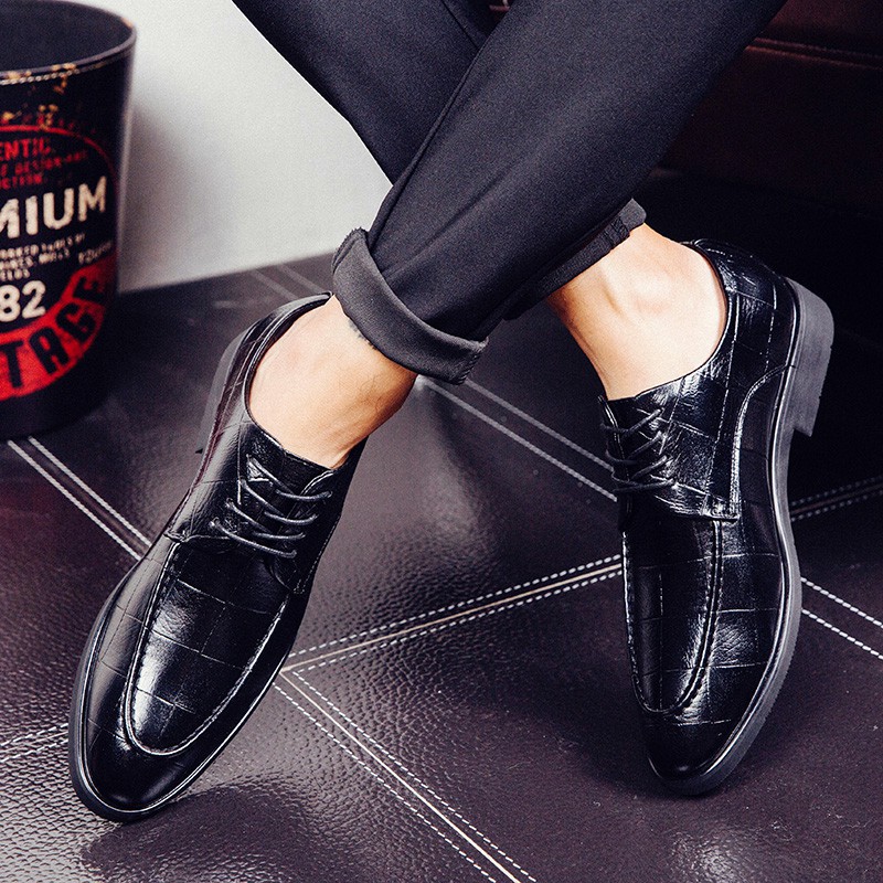 Giày tây nam mũi nhọn bằng da sang trọng