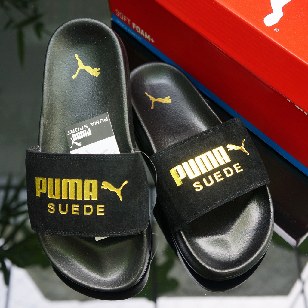 Dép Puma con báo da lộn FREE SHIP + hộp + VNXK tem tag hàng loại 1.1 đế mềm quai ngang hot trend nam nữ. BH Slippers