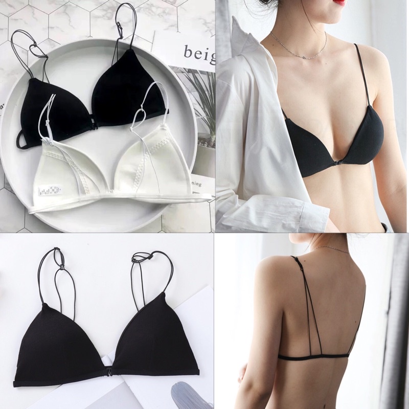 Áo bra cài trước dây mảnh, không gọng, mút mỏng, nhẹ nhàng, secxy gợi cảm. Loại đẹp. Free size