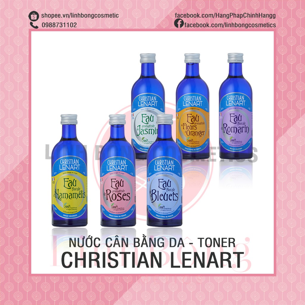 NƯỚC CÂN BẰNG DA TONER CHRISTIAN LENART HỮU CƠ NỘI ĐỊA PHÁP CHO CÁC LOẠI DA