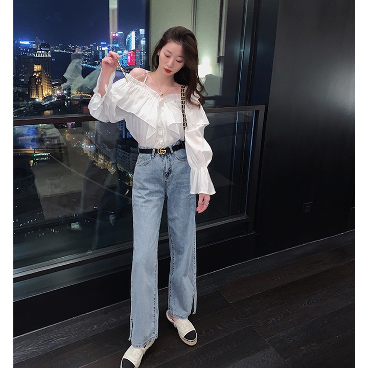 Áo Rớt Vai Tay Dài 2 Dây Vai LUCY