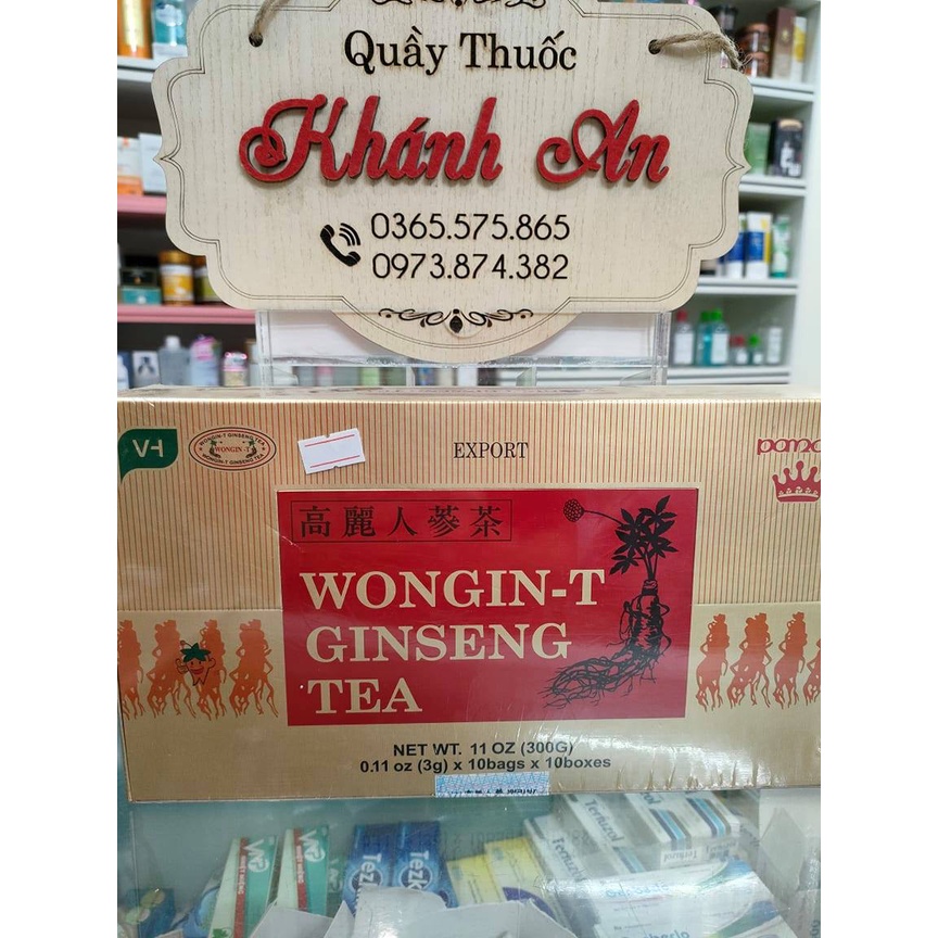 Trà chè sâm hàn quốc wongin_t gingseng tea (hộp 100 gói)