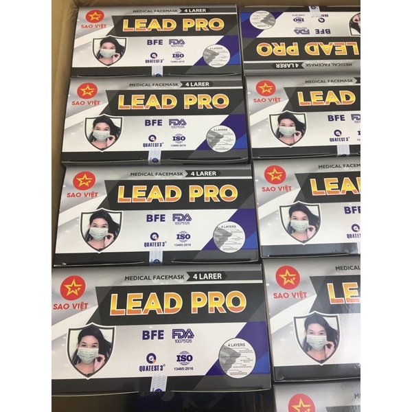 Khẩu Trang y tế LEAD PRO hộp 50 cái màu xám