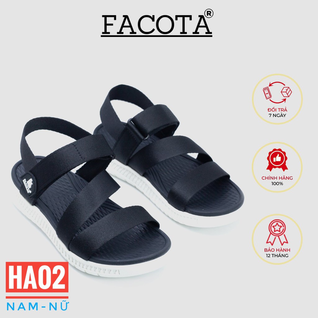 Giày sandal nam thể thao Chính Hãng Facota Sport HA02  quai dù