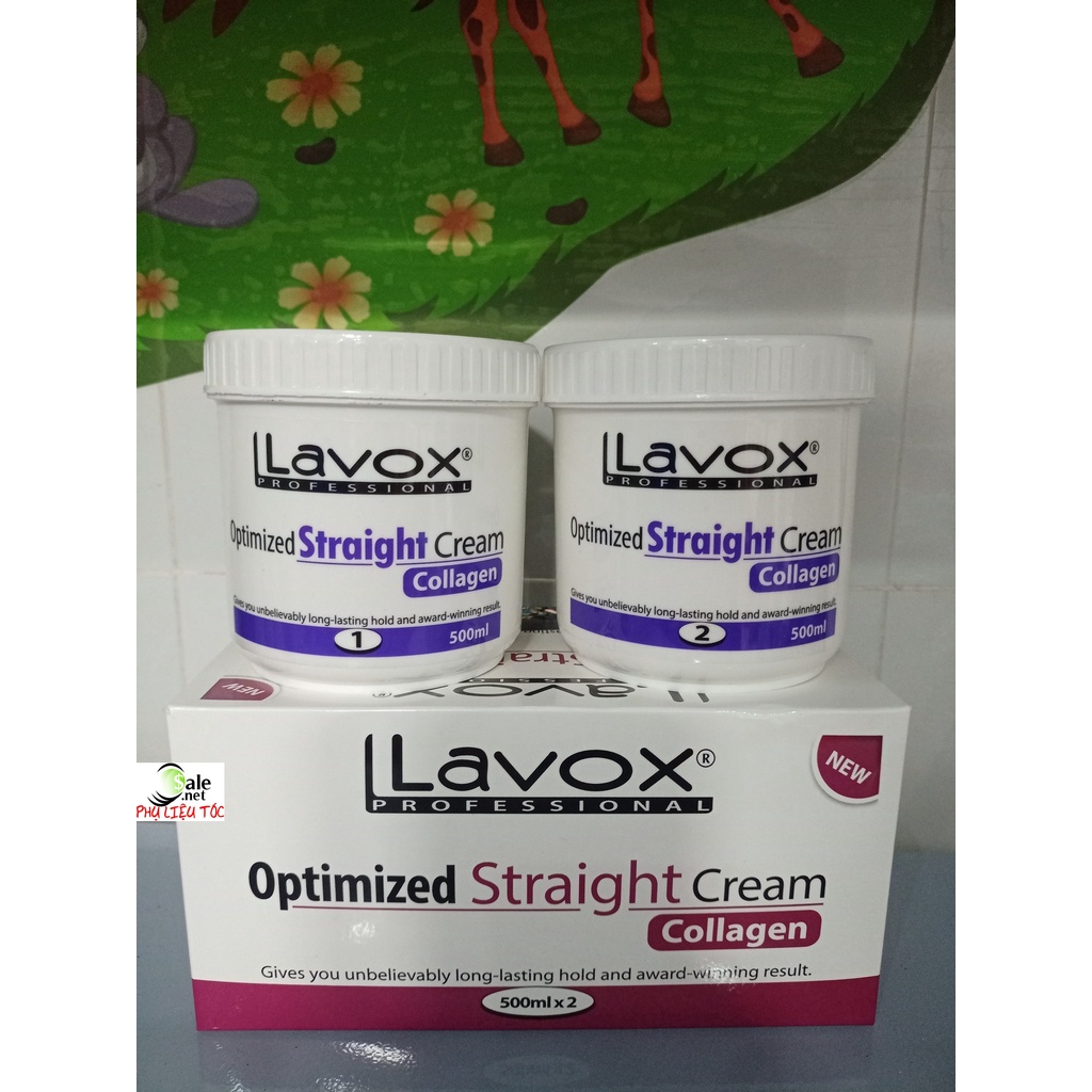 1 cặp 2 hủ Duỗi tóc lavox tím dung tích 500ml