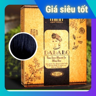 Bột lá nhuộm tóc dalabo - màu đen, 3 gói 15g