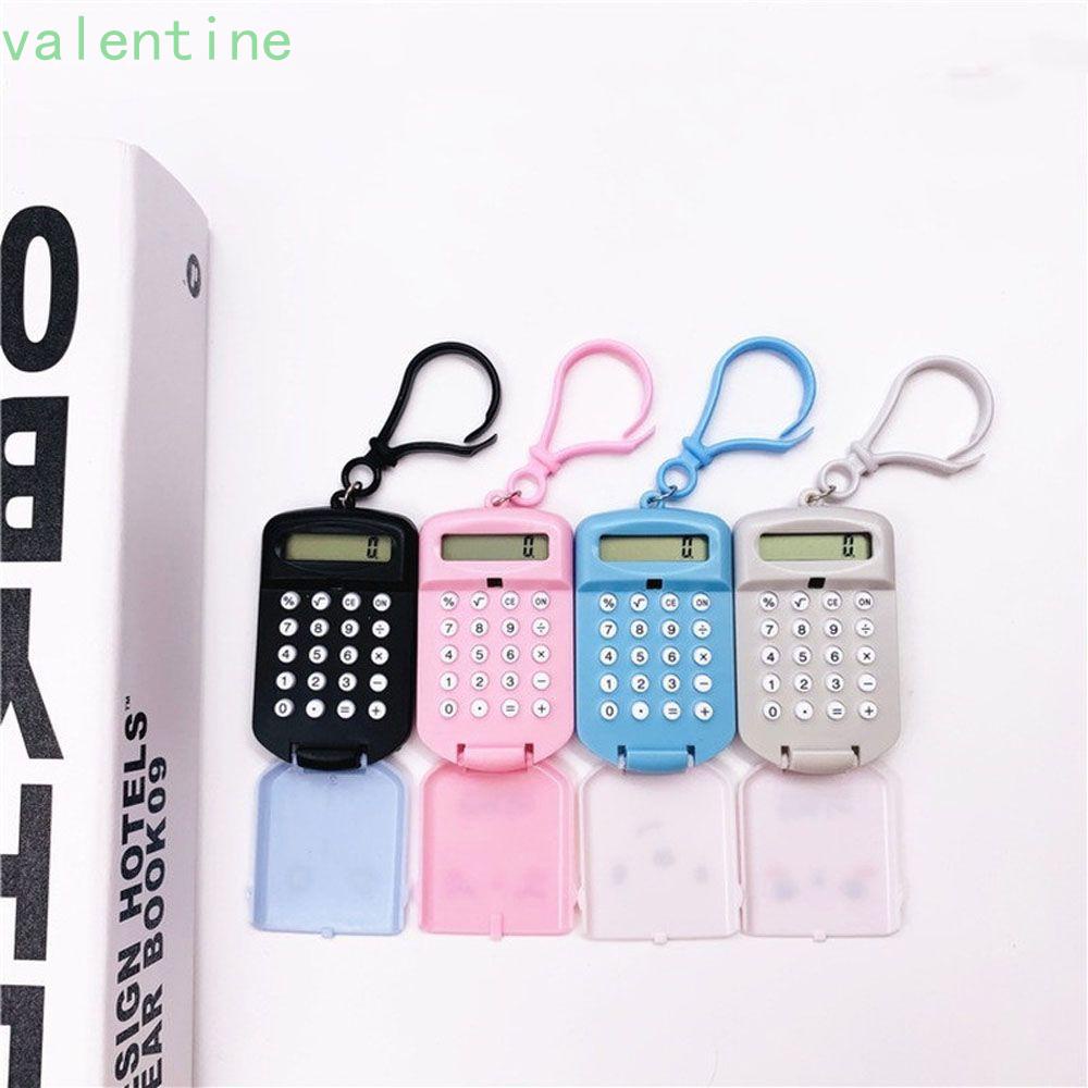 Máy Tính Bỏ Túi Hình Hoạt Hình Siêu Mỏng Kích Thước Mini Kèm Pin Nút Bấm Đa Màu Sắc AVALENTINE