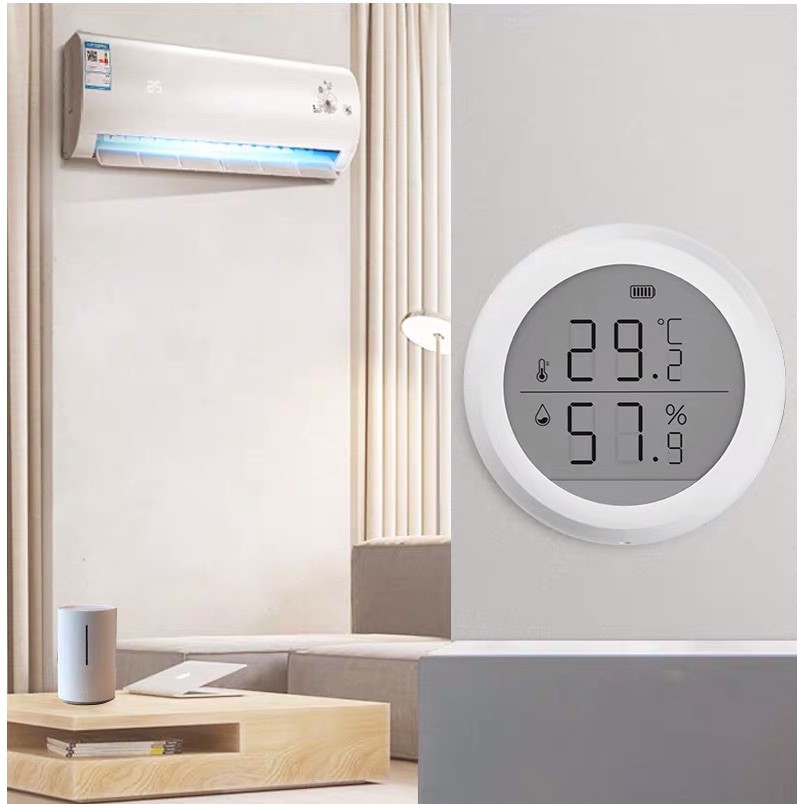 Cảm biến nhiệt độ và độ ẩm Zigbee nhà thông minh Tuya/Smart Life màn hình LCD | BH 12 THÁNG