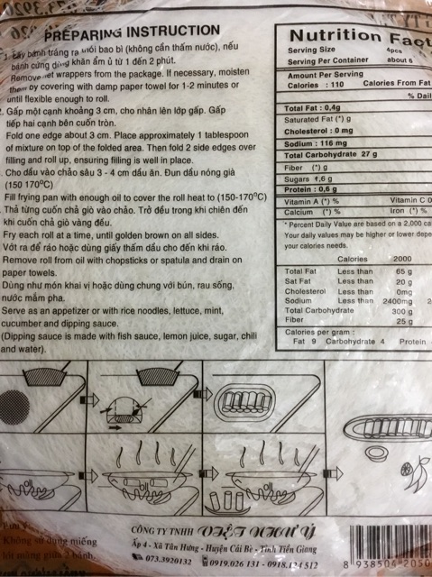 Bánh tráng rế  cuốn chả giò combo 10 gói