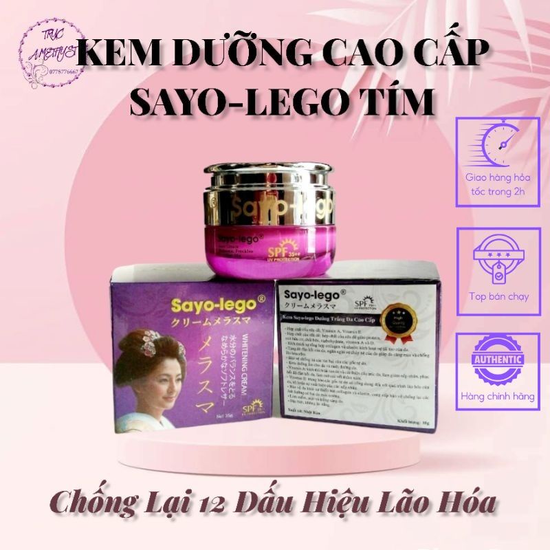 KEM DƯỠNG TRẮNG DA CAO CẤP SAYO-LEGO TÍM