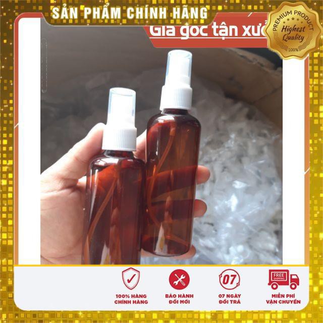 Chai Chiết Mĩ Phẩm ❤ TRÙM SỈ ❤ Chai xịt phun sương thân nâu 20ml,30ml,50ml,100ml , chai lo my pham , phụ kiện du lịch