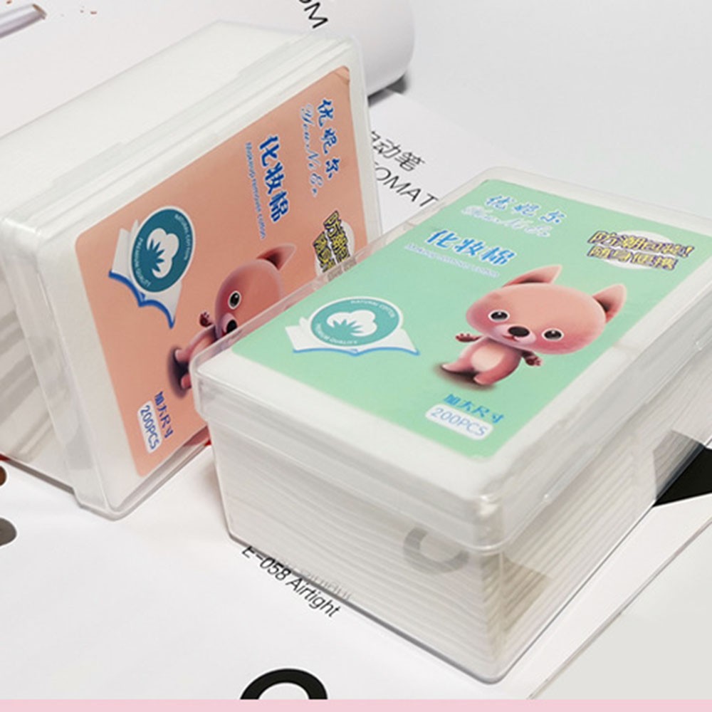 [Hàng mới về] Bộ 200 bông tẩy trang dạng nén bằng vải không dệt dùng một lần tiện lợi cho nữ sinh