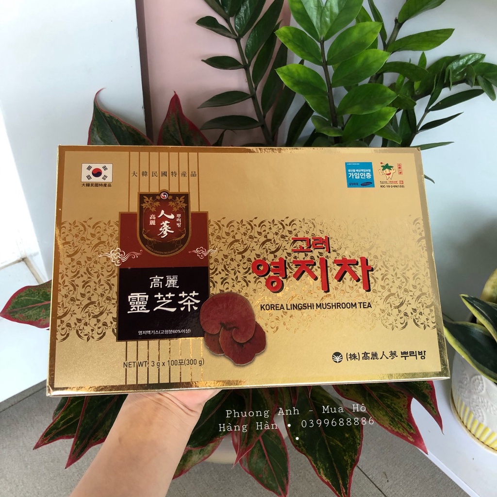 TRÀ NẤM LINH CHI HÀN QUỐC HỘP 100 GÓI