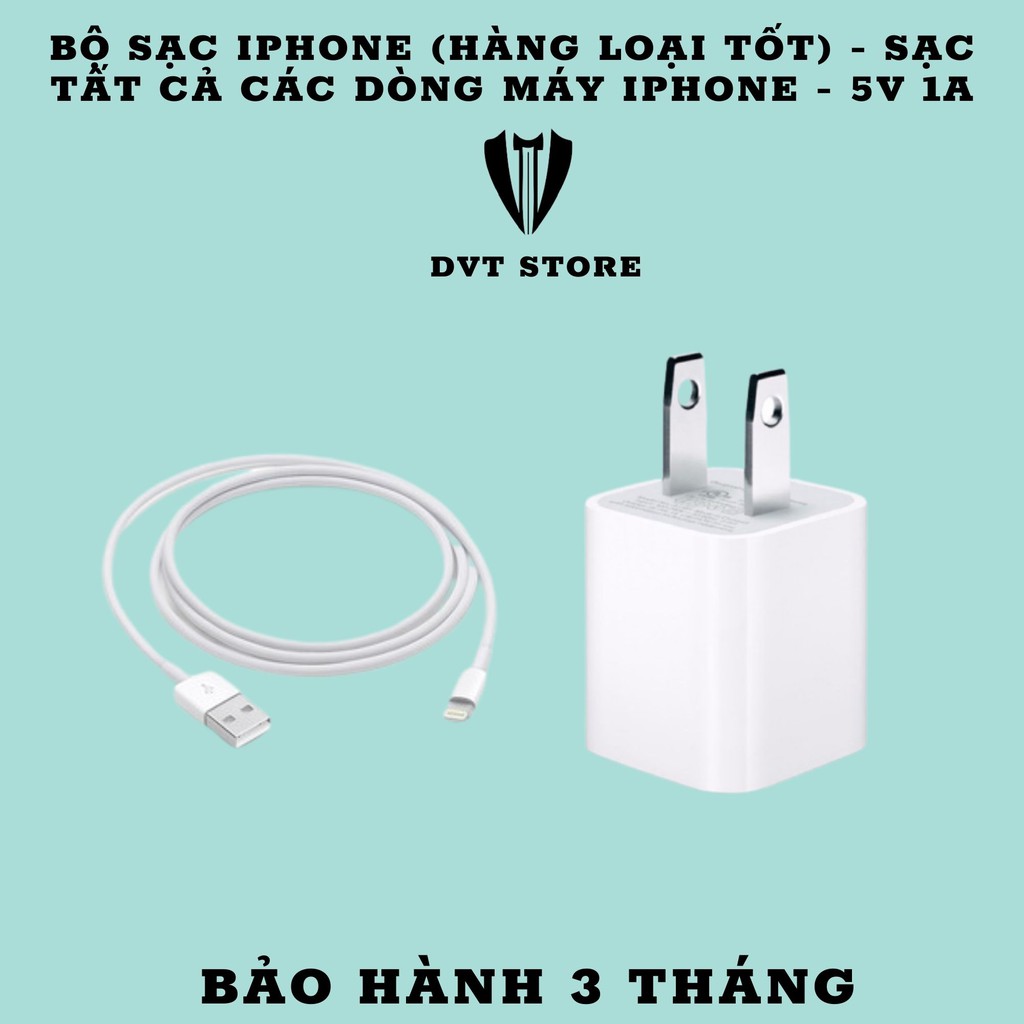 BỘ SẠC IP(HÀNG LOẠI TỐT)-SẠC TẤT CẢ CÁC DÒNG MÁY IP- 5V 1A