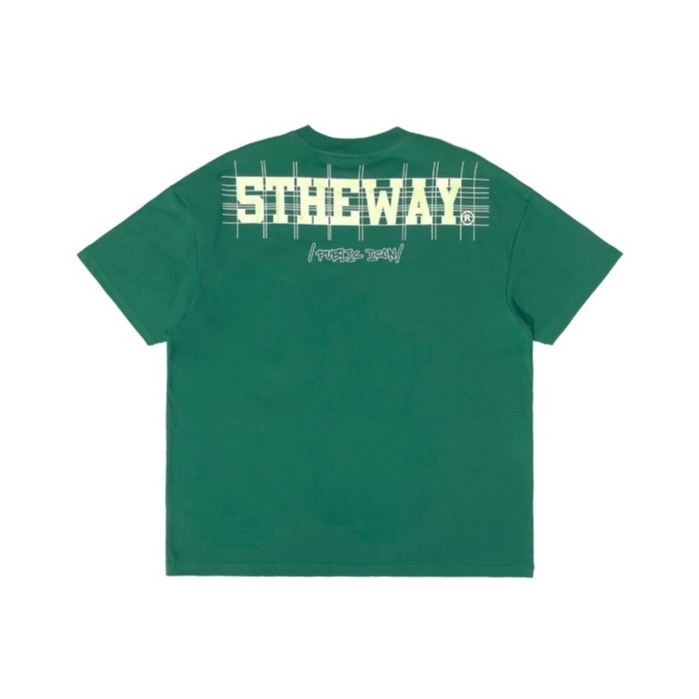5THEWAY® /public icon/ LETTER DROP SHOULDER TEE™ in GREEN aka Áo Thun Tay Ngắn Xanh Lá