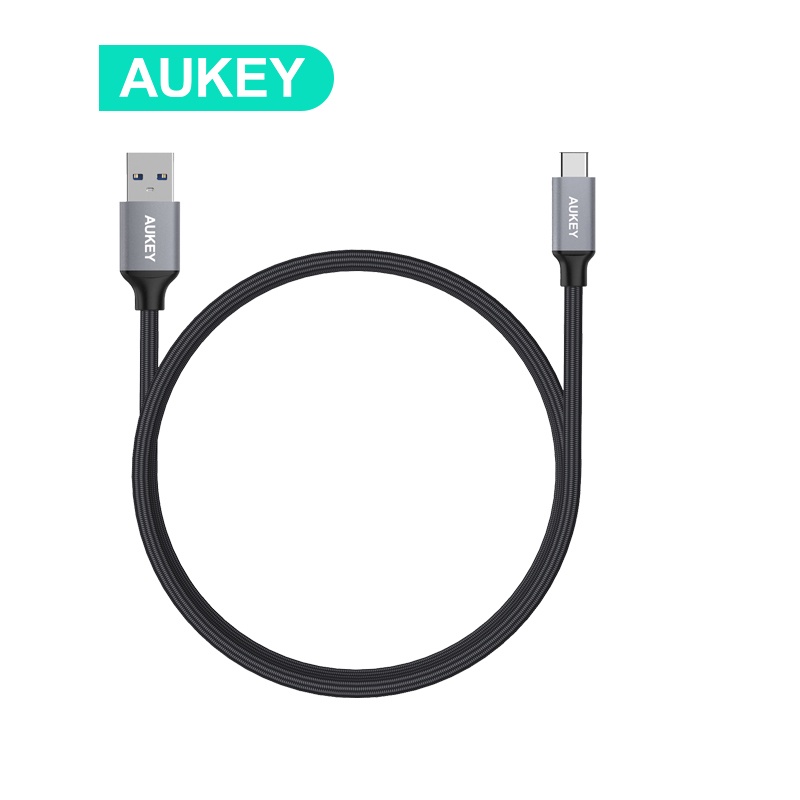 Cáp sạc nhanh AUKEY CB-CD2 Dây sạc type C 3A USB3.0 5Gbps 1m cho Samsung Xiaomi MacBook Nintendo Switch Android