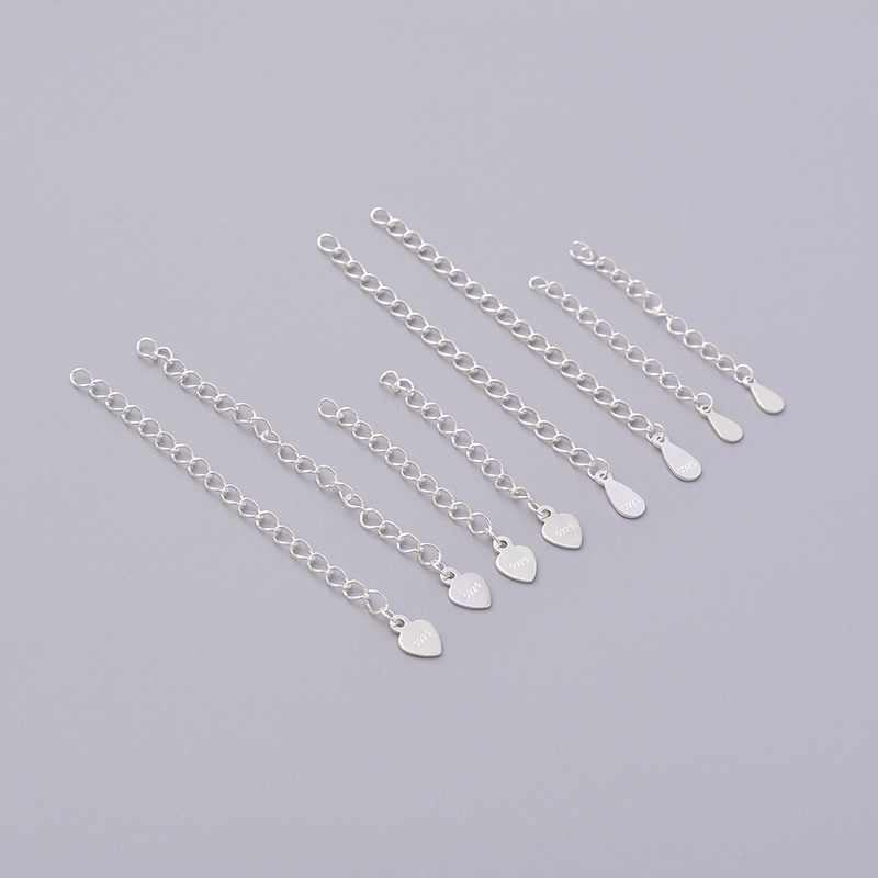 █diy゜ S925 Bạc●Vòng Tay Mở Rộng Bằng Bạc Sterling S925 Hình Trái Tim Đơn Giản Thời Trang DIY