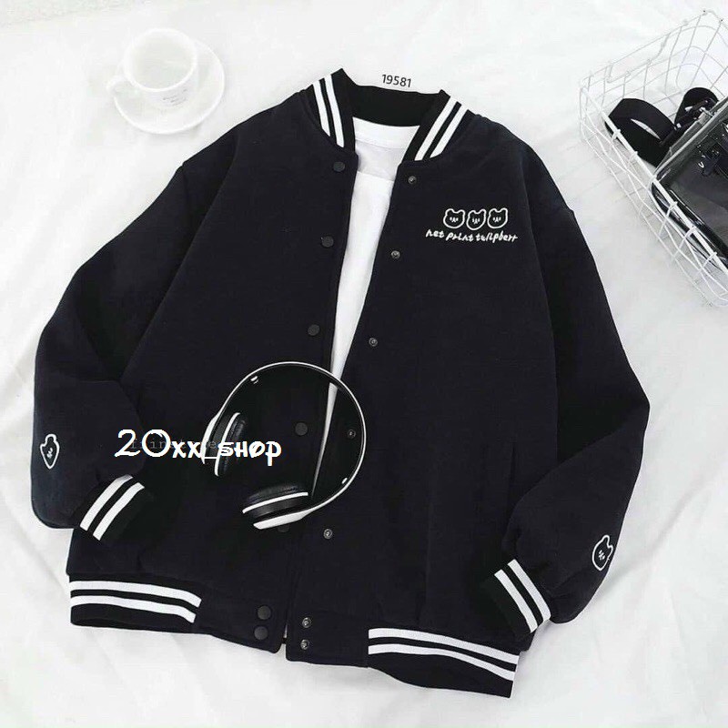 Áo Khoác Nữ [FREESHIP] Áo Khoác Nỉ Bomber 3 Chú Gấu Ulzzang Nam Nữ Unisex