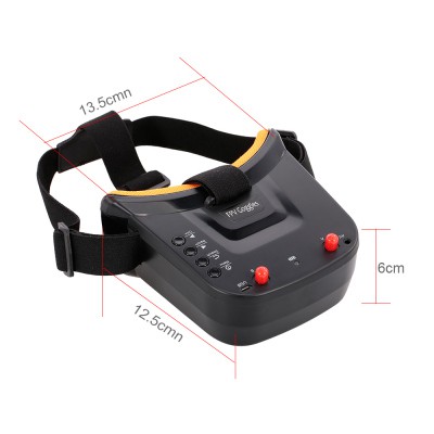 Kính FPV Truyền video 5,8G màn hình 3 inches, 2 ăng ten, tích hợp pin 1200mah